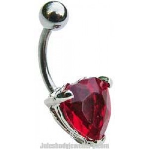 Heart Belly Bar - Red