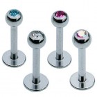 Set of Four Tragus Studs - Jewelled