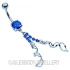 Swirls Belly Bar - Blue