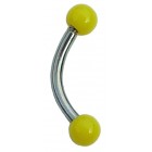 Eyebrow Bar with Yellow Acrylic Balls