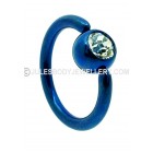 Jewelled Titanium BCR - Dark Blue