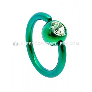 Jewelled Titanium BCR - Green