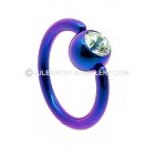 Jewelled Titanium BCR - Purple/Blue