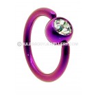 Jewelled Titanium BCR - Purple