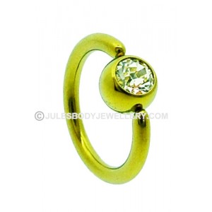 Jewelled Titanium BCR - Golden Yellow