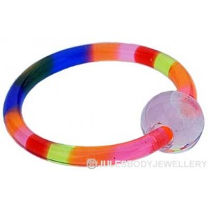 Rainbow Acrylic Ball Closure Ring