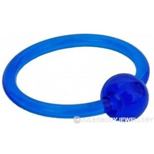 Blue Acrylic Ball Closure Ring