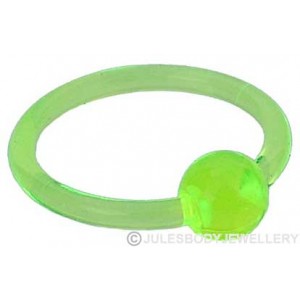 Green Acrylic Ball Closure Ring