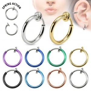 Fake hoops, spring loaded choice of colours 