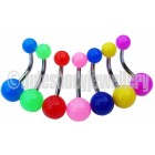 Belly Bars with Bright Acrylic Balls