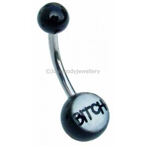 Bitch Logo Belly Bar - Black 