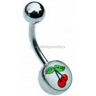 Cherries Belly Bar - White 