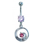 Light Pink Swirl Belly Bar