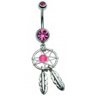 Dreamcatcher Belly Bar - Pink