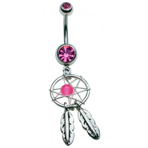 Dreamcatcher Belly Bar - Pink