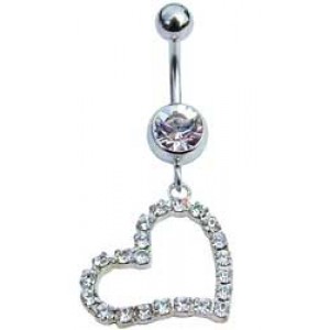 Heart Dangly Belly Bar