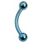 Anodised Steel Eyebrow Bar - Light Blue