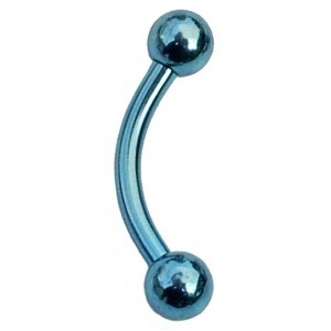 Anodised Steel Eyebrow Bar - Light Blue