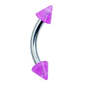 Eyebrow Bar with Purple UV Spikes