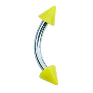 Eyebrow Bar with Yellow Spikes