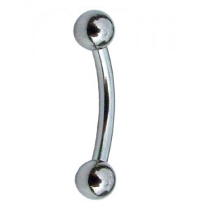 Curved Eyebrow Bar - Surgical Steel 