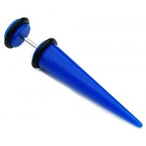 Fake Ear Expander - 8mm Bright Blue