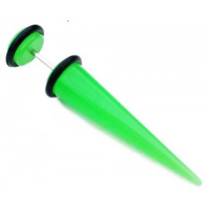 Fake Ear Expander - 8mm Bright Green