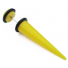 Fake Ear Expander - 8mm Bright Yellow 