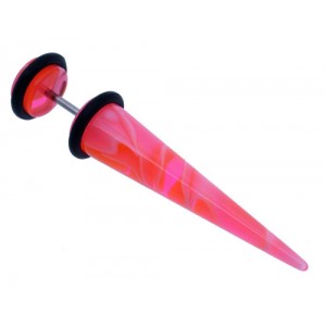 Marble Effect Fake Ear Expander - Pink