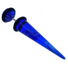 Marble Effect Fake Ear Expander - Blue