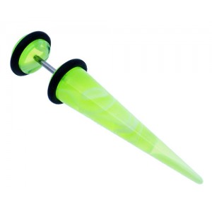 Marble Effect Fake Ear Expander - Lime