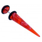 Marble Effect Fake Ear Expander - Red