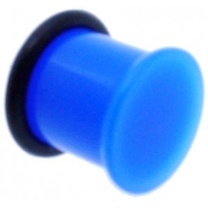 Bright Acrylic Flesh Plug - Dark Blue