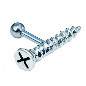 Helix Piercing Bar with Screw Design