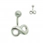 Infinity belly bar, Highly Polished Surgical Steel