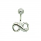 Infinity belly bar, Highly Polished Surgical Steel