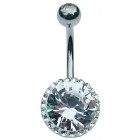 Crystal Belly Bar - Round