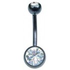 Black Titanium Belly Bar-PVD