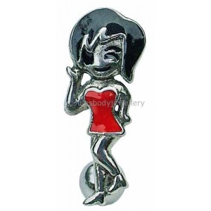 Red Dress Girl Reverse Belly Bar