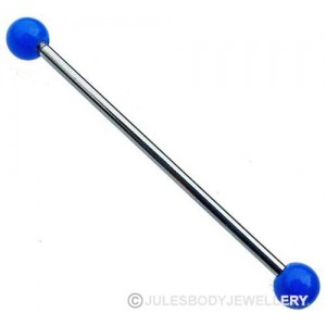 Industrial Barbell with Blue Balls