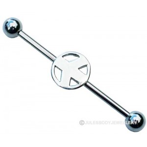 Peace Scaffold Piercing Bar