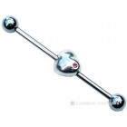 Scaffold Piercing Bar with Heart