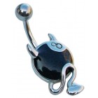 Belly Bar with Devil 8 Ball Design 