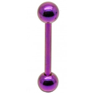 Titanium Tongue Bar - Purple