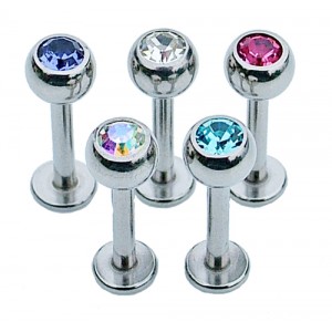 Set of Five 1.6mm Labret Bars