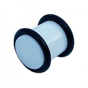 Acrylic Ear Stretching Plug - White